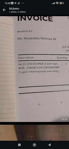 Hp 15- DW3024NIA i3 11th generation tiger lake series  genuine conditi