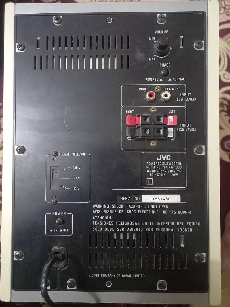 Jvc subwoofer and built in amplifier 0