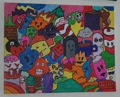 Colorful doodle art
