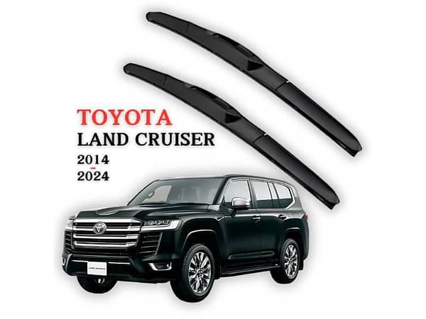 Tri-Stage Windshield Wiper Blades for Toyota Land Cruiser (2014–2024) – All-Weather Silent Performance & Streak-Free Vision – Easy Replacement Set