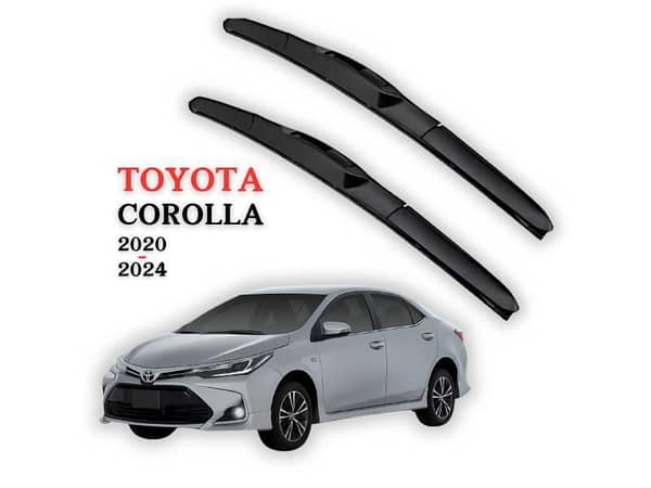 Tri-Stage Windshield Wiper Blades for Toyota Corolla (2020–2024) – Silent All-Weather Performance | Streak-Free Clear Vision | Easy OEM Fit