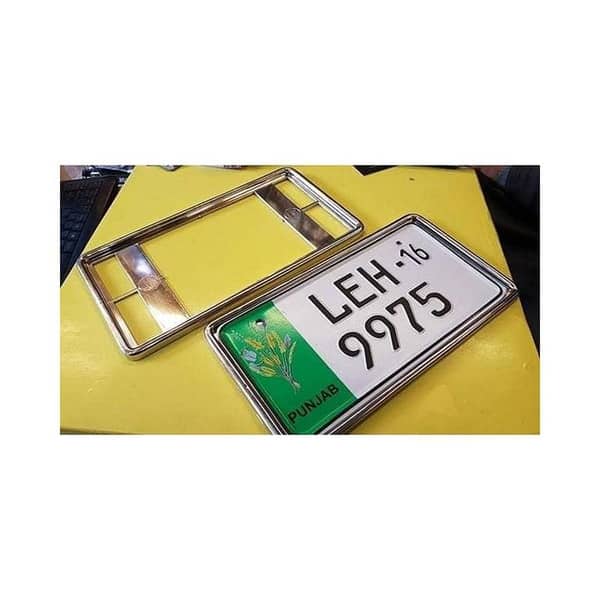 Set of 2 Chrome Number Plates