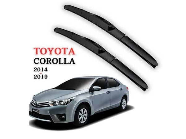 Tri-Stage Windshield Wiper Blades for Toyota Corolla (2014–2019) – All-Weather Silent Wiping | Streak-Free Clear Vision | Easy OEM Fit