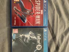 Spiderman PS4 and fallout 76