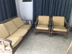 wooden sofa set 5 seater