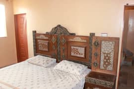 bed with side table (metres) dressing (Almari) (straightener)(charpai)