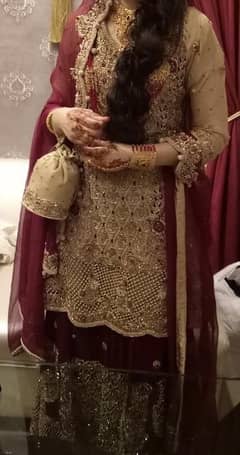 bridal dress only one time used lehenga for sale purchased in 100,000