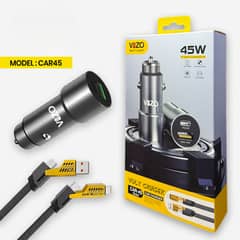 Dual Port Smart Car Charger (with V999 4-in-1 Cable)