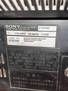 SONY TRINITRON COLOR TV