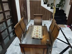Elegant Interwood Design 6 seater Dining table with 8 chairs