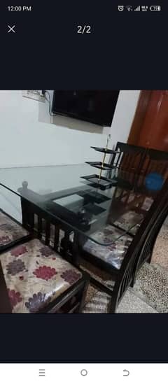 Dining table and Six Chairs