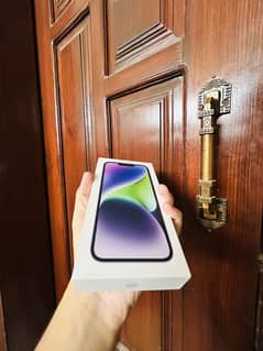IPhone 14 jv purple color with box & warranty condition 10/10 new