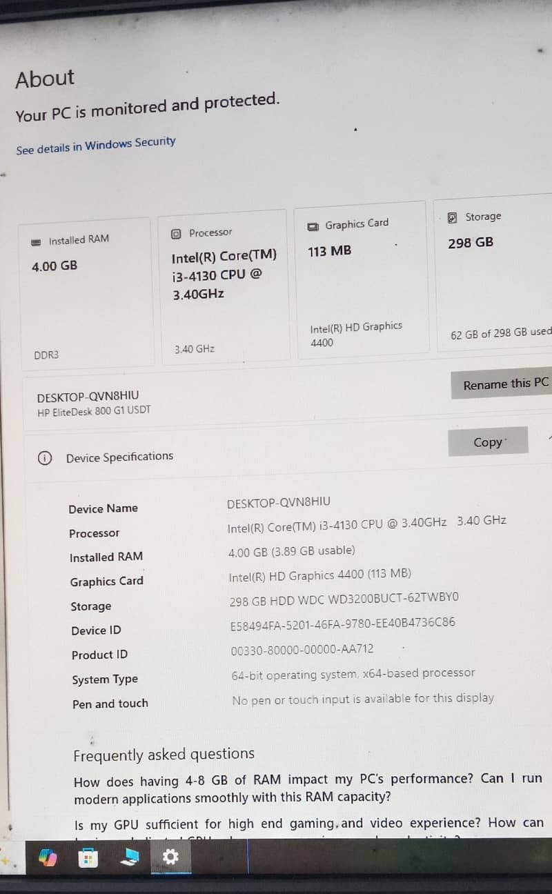 HP Core i3 4th Generation Mini Desktop Computer 1