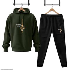 2 pc polyster men hoodie and track pants