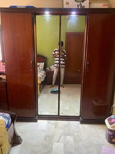 3 joined cupboard with mirrored door