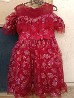 Mehroon floral Frock