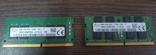 Two 8GB RAM DDR4 SK Hynix for Urgent Sale