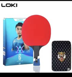 LOKI NEW 6 Star Sticky Table Tennis Racket, Carbon Blade, E Series