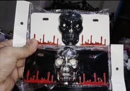 skull LED Back number plate for 70cc, 125cc bickes most trending