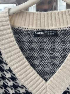 Shein houndstooth sweater vest