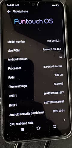 Vivo Y1S (Urgent sale)