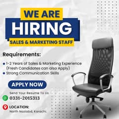 Sales & Marketing Staff (0331-2015313)