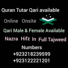 Quran Tutar Qari & Qariya available