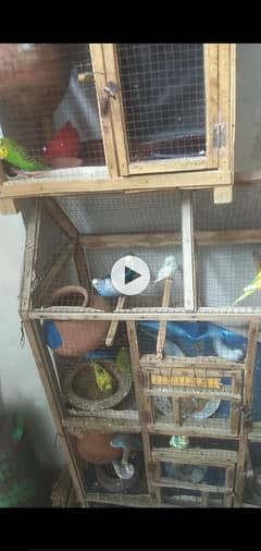 double portion wooden cage for sale. used.