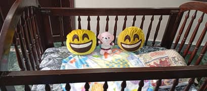 Shesham wood baby cot