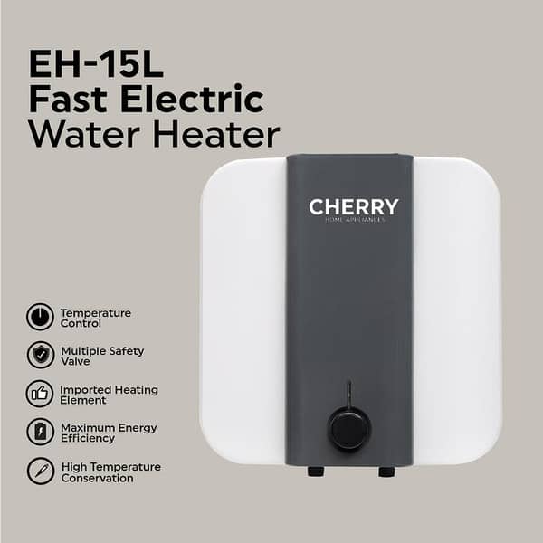 Cherry 15 Liters Smart Electric Water Heater / Smart Electric Water Geyser / Instant Electric Water Geyser / Electric Geyser
