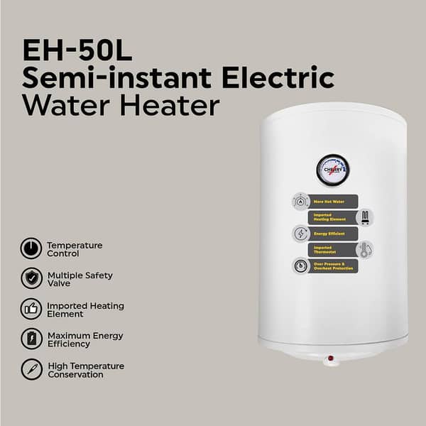 Cherry 50-Litres Semi Instant Electric Water Heater / Electric Water Geyser / Electric Geyser