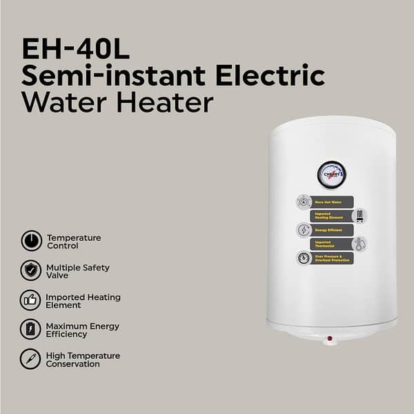 Cherry 40-Litres Semi Instant Electric Water Heater / Electric Water Geyser / Electric Geyser