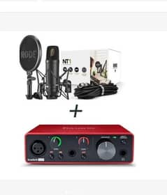 Rode NT1 Microphone + Focusrite Scarlett Solo Studio THIRD-GENERATION