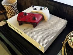 Xbox One S with Box + 2 Controllers + Games
