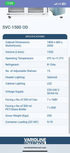 Veroline 3 door fridge model R-134a