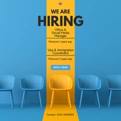 Office & Social Media Manager (FEMALE ONLY)