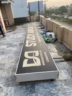 2 Piece sign board 25×3 and 4×8 Brand new 1 month used