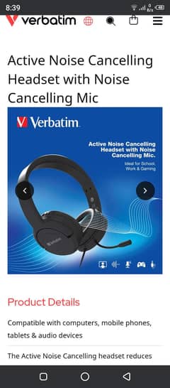 Verbatim Original Headphone
