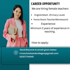 Female Teaches Required