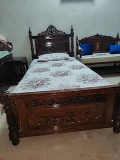 Wooden Chinioti Single Bed Set New.