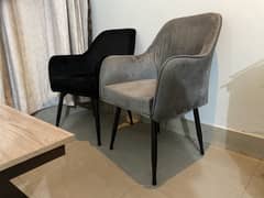 Velvet Coffee Table Chairs Set of 2