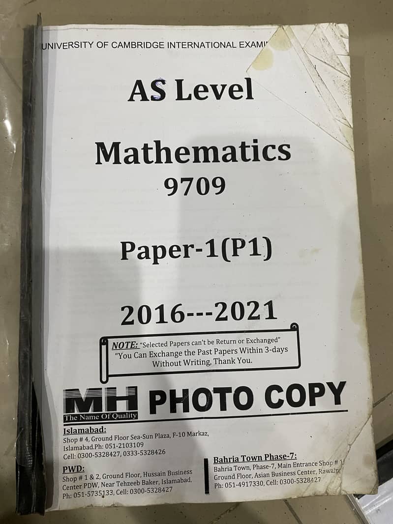 Cambridge A Levels Books, (Mathematics, Computer Science, Past Papers) 5