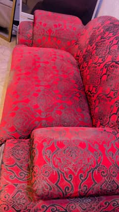 Very Heavy sofa available in red black design with deeko paint