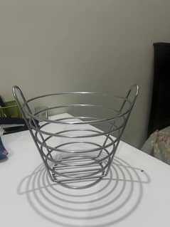 Heavy stell fruit basket and soap dispenser