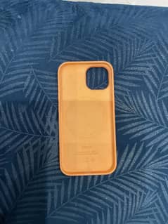 I phone 15 silicon orange original apple cover