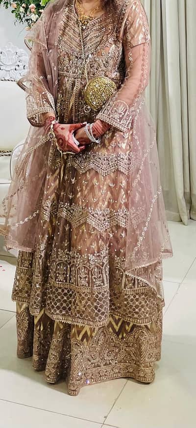 Embroidered net maxy