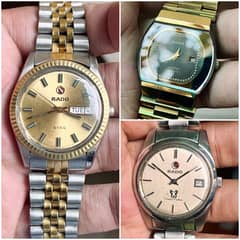 Pack of 3 Rado automatic swiss watch                Tissot Omega Seiko