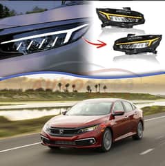 Honda Civic Audi style headlights 2016-21