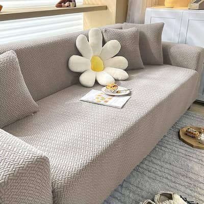 Jacquard Strip Fabric Sofa Cover