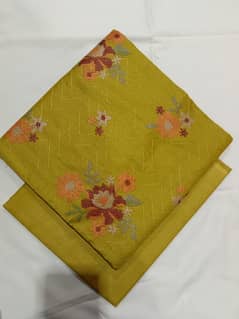 Embroidered unstitched lawn 2 pc without poster